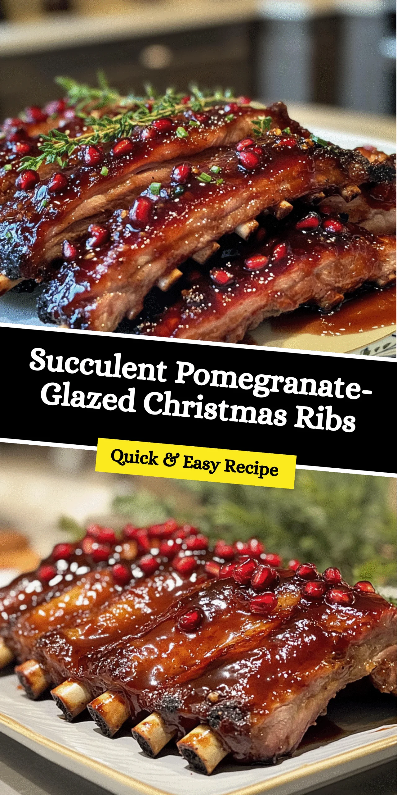 Succulent Pomegranate-Glazed Christmas Ribs