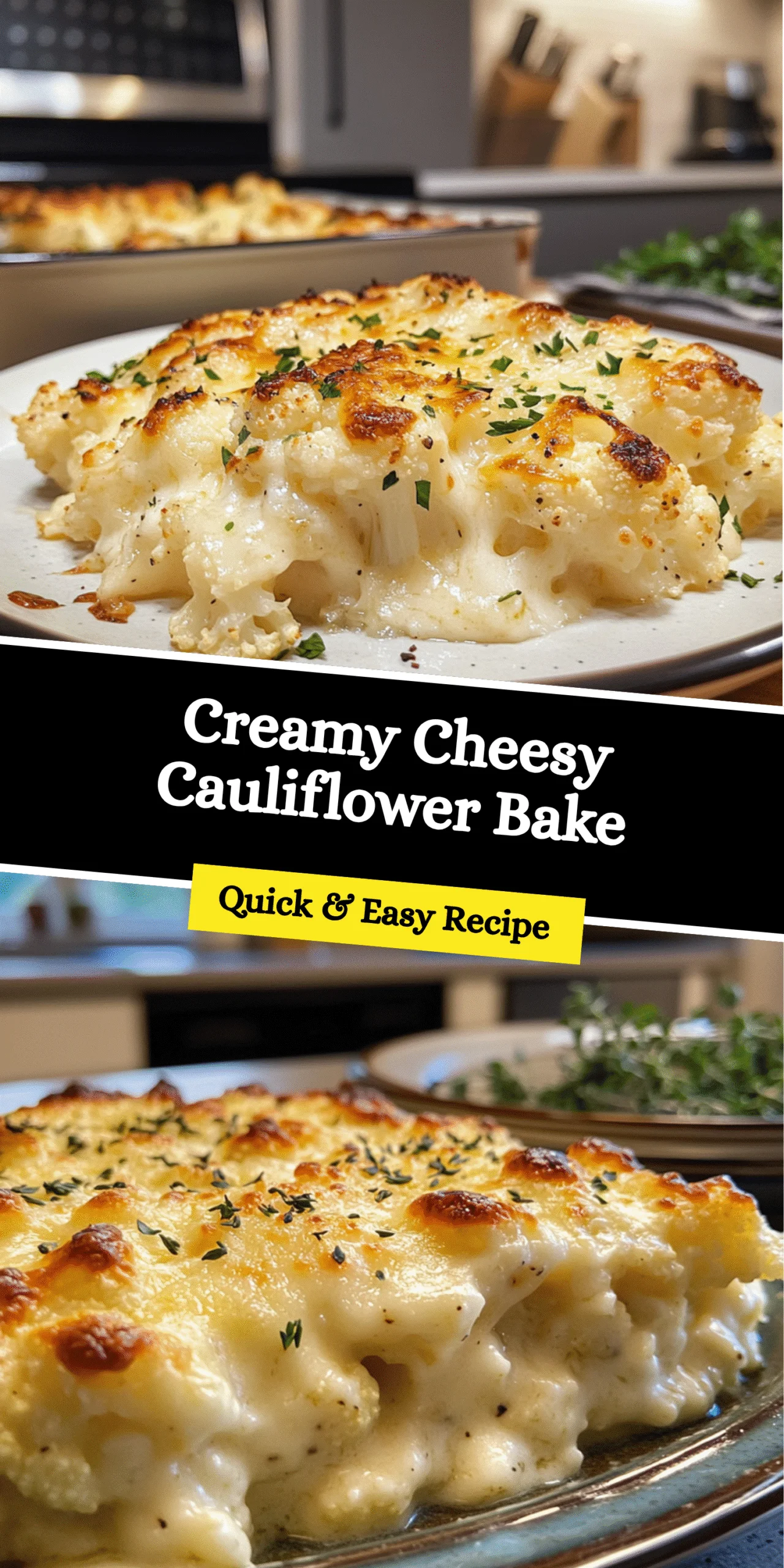 Creamy Cheesy Cauliflower Bake