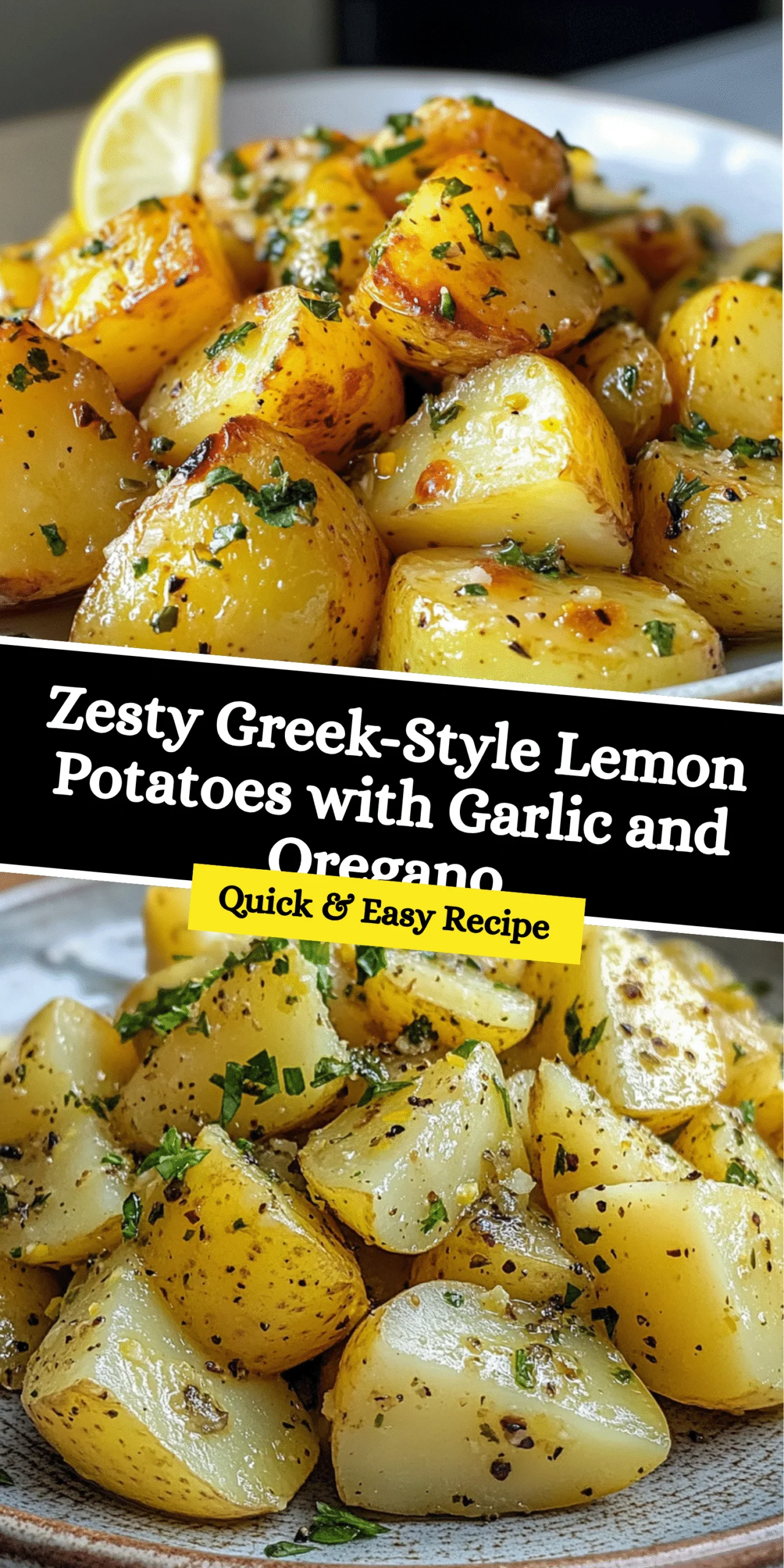Zesty Greek-Style Lemon Potatoes with Garlic and Oregano