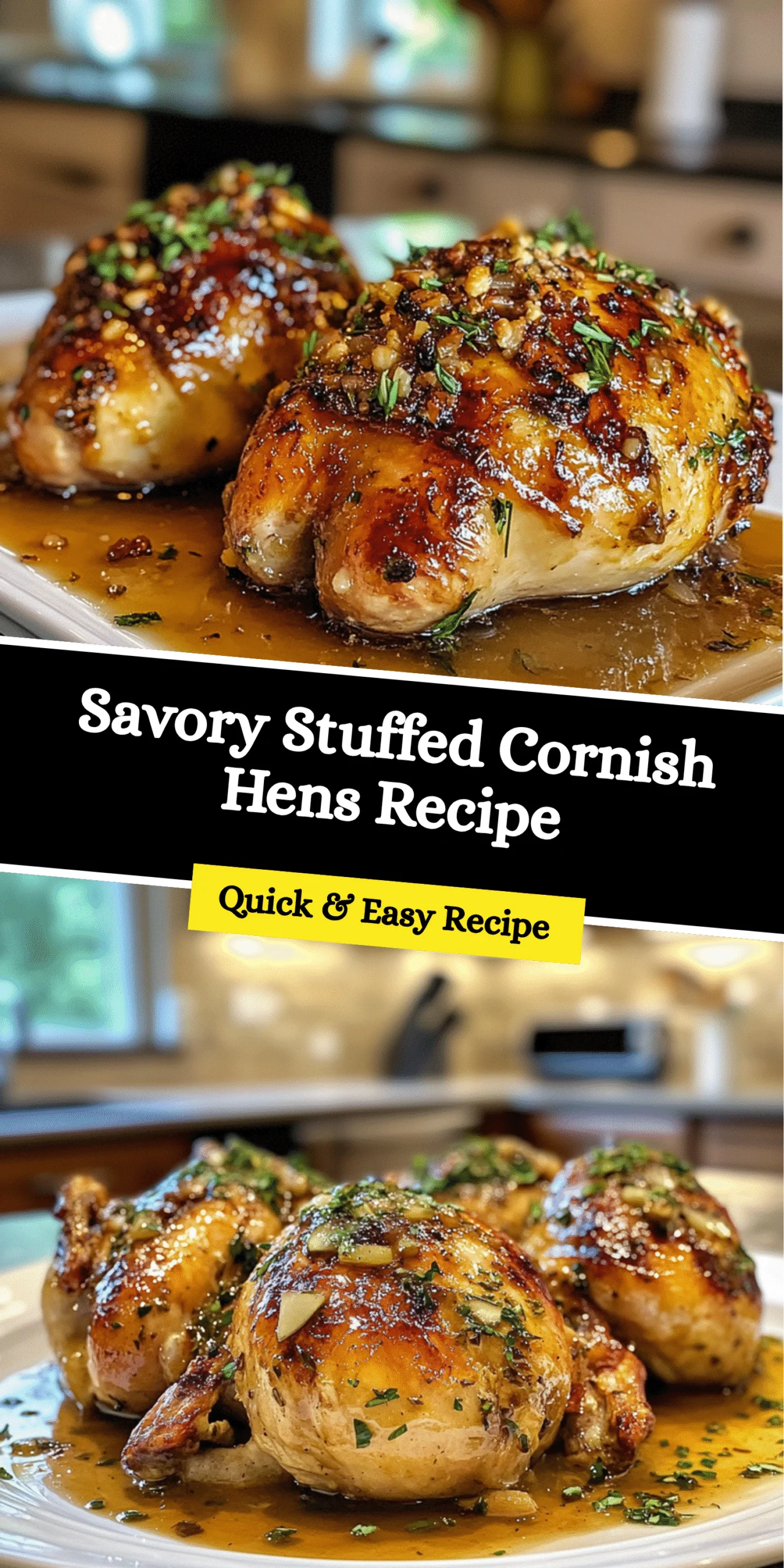Savory Stuffed Cornish Hens Recipe