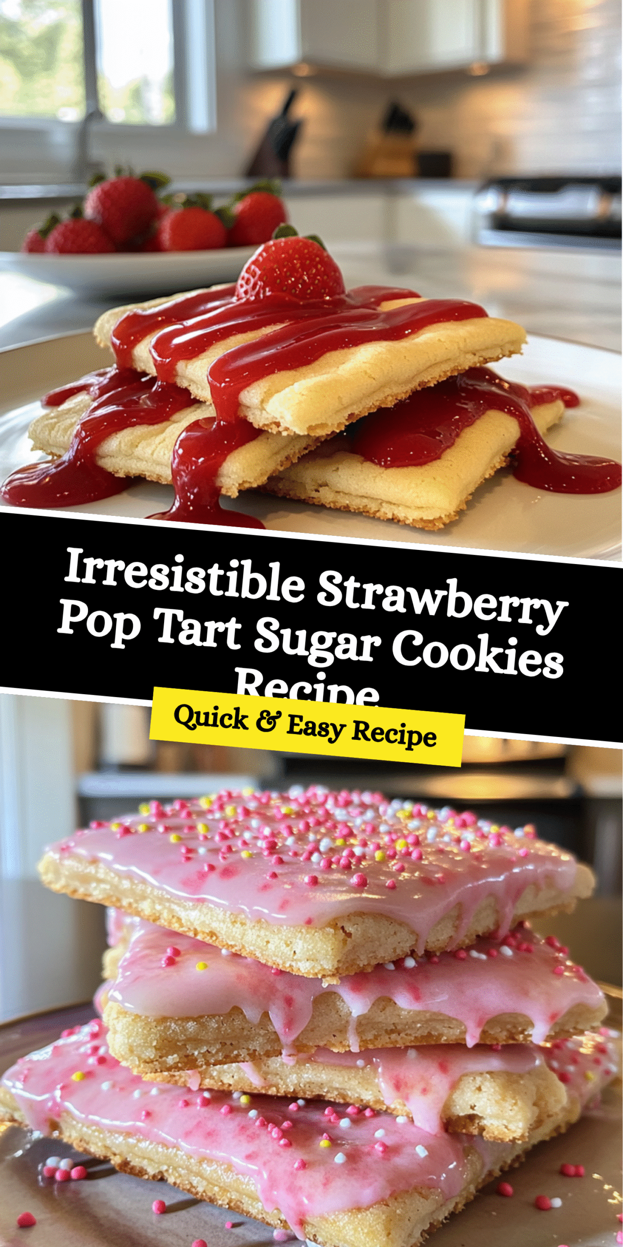 Irresistible Strawberry Pop Tart Sugar Cookies Recipe