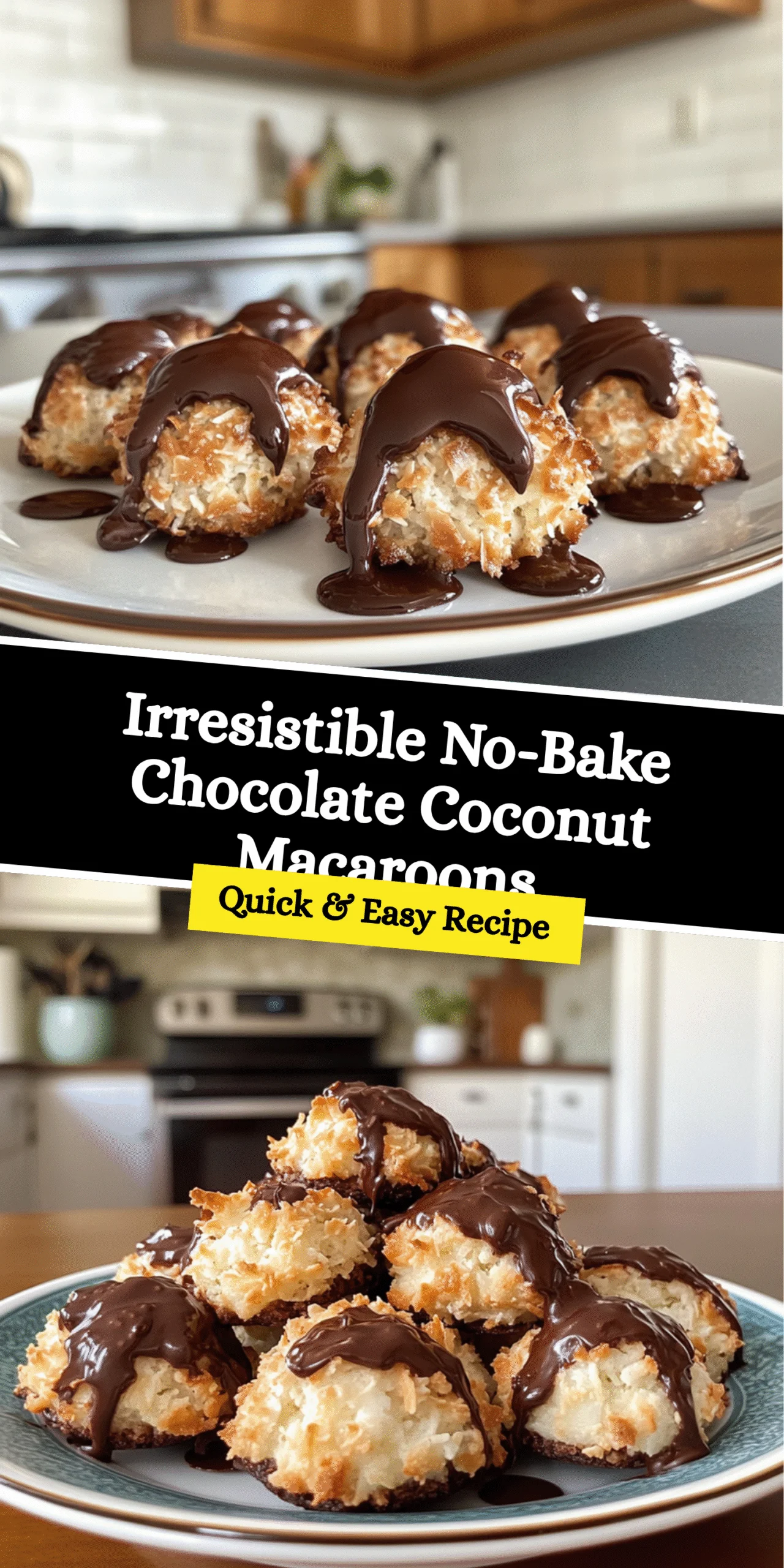 Irresistible No-Bake Chocolate Coconut Macaroons