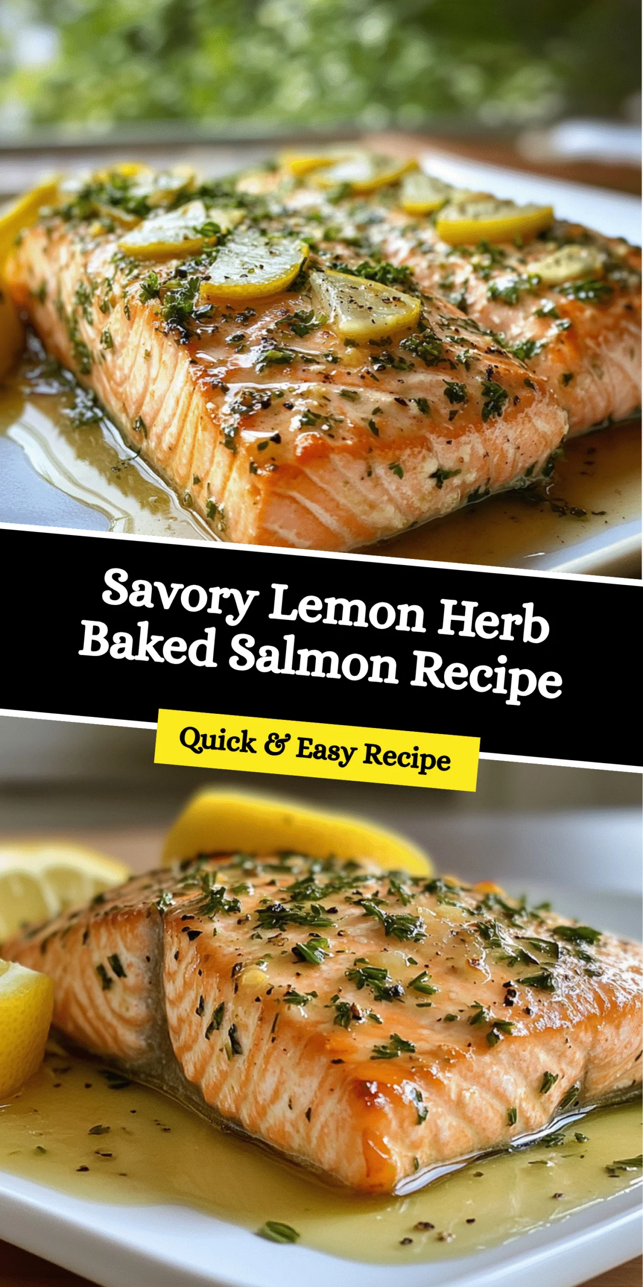 Savory Lemon Herb Baked Salmon Recipe