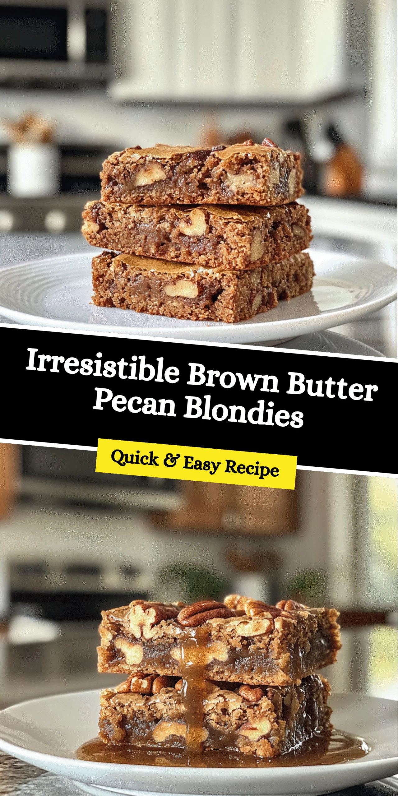 Irresistible Brown Butter Pecan Blondies