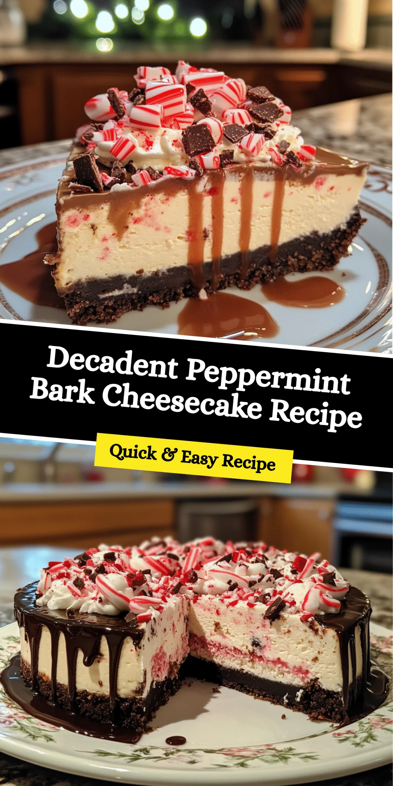 Decadent Peppermint Bark Cheesecake Recipe