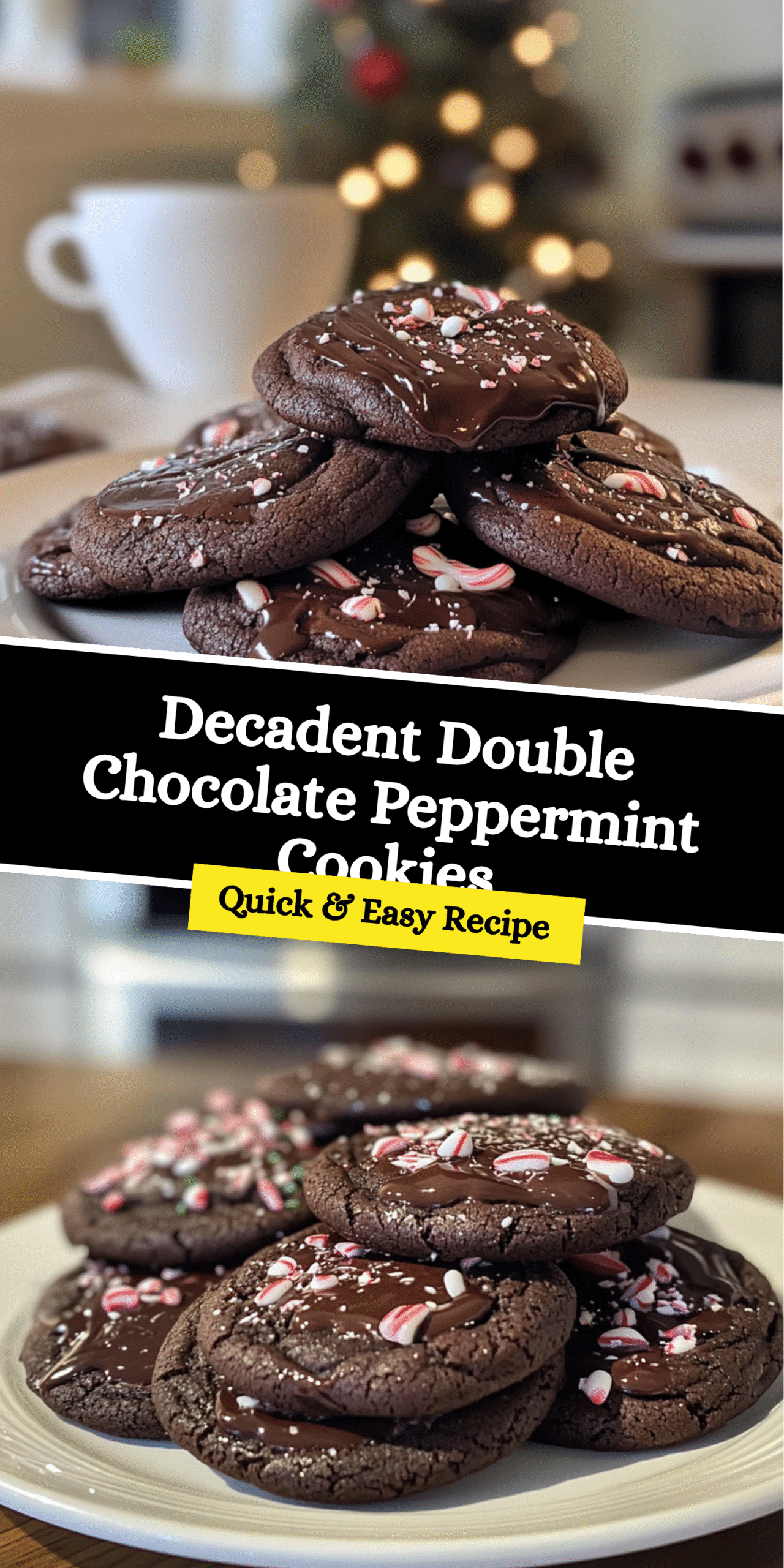 Decadent Double Chocolate Peppermint Cookies