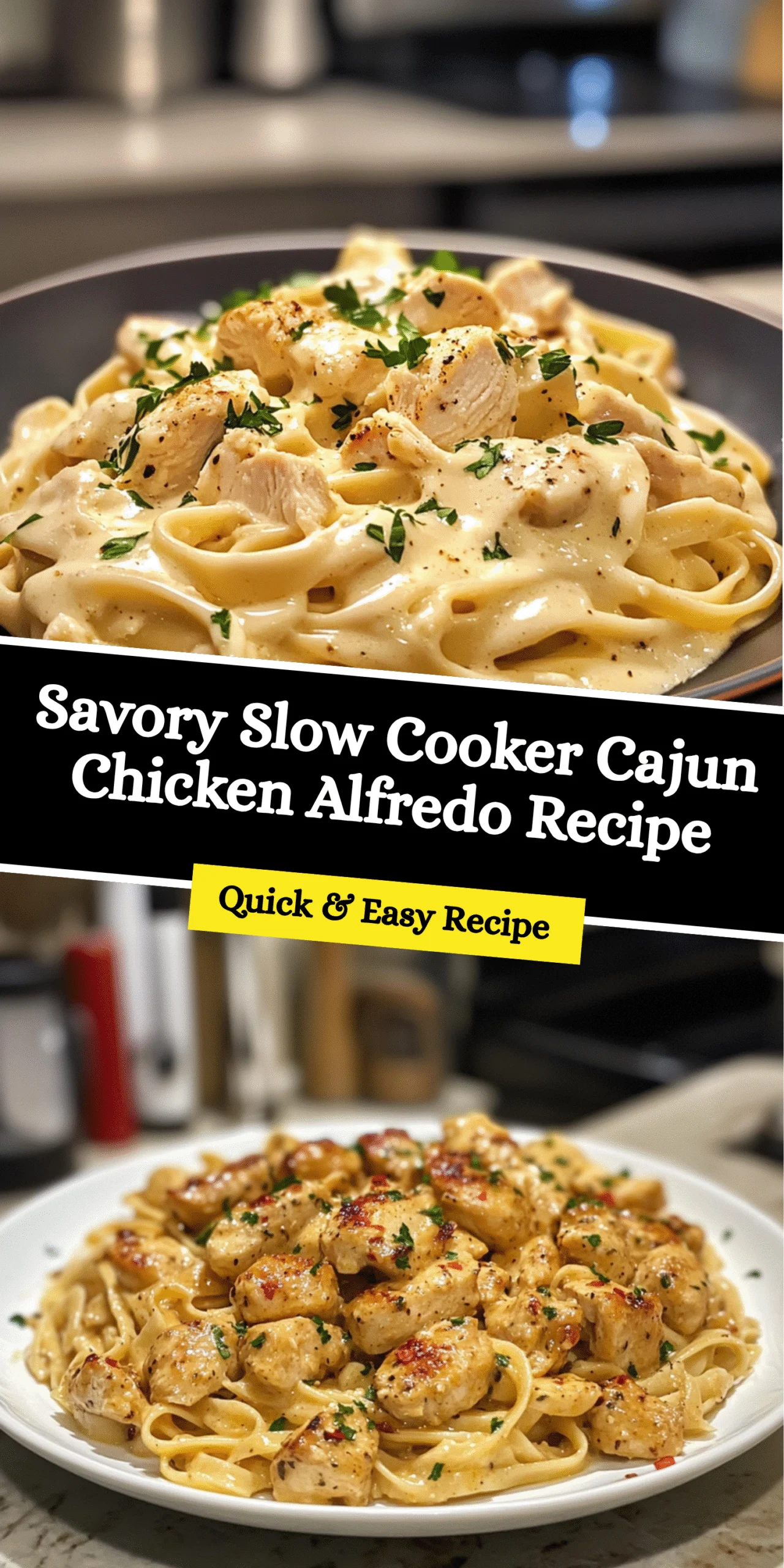Savory Slow Cooker Cajun Chicken Alfredo Recipe