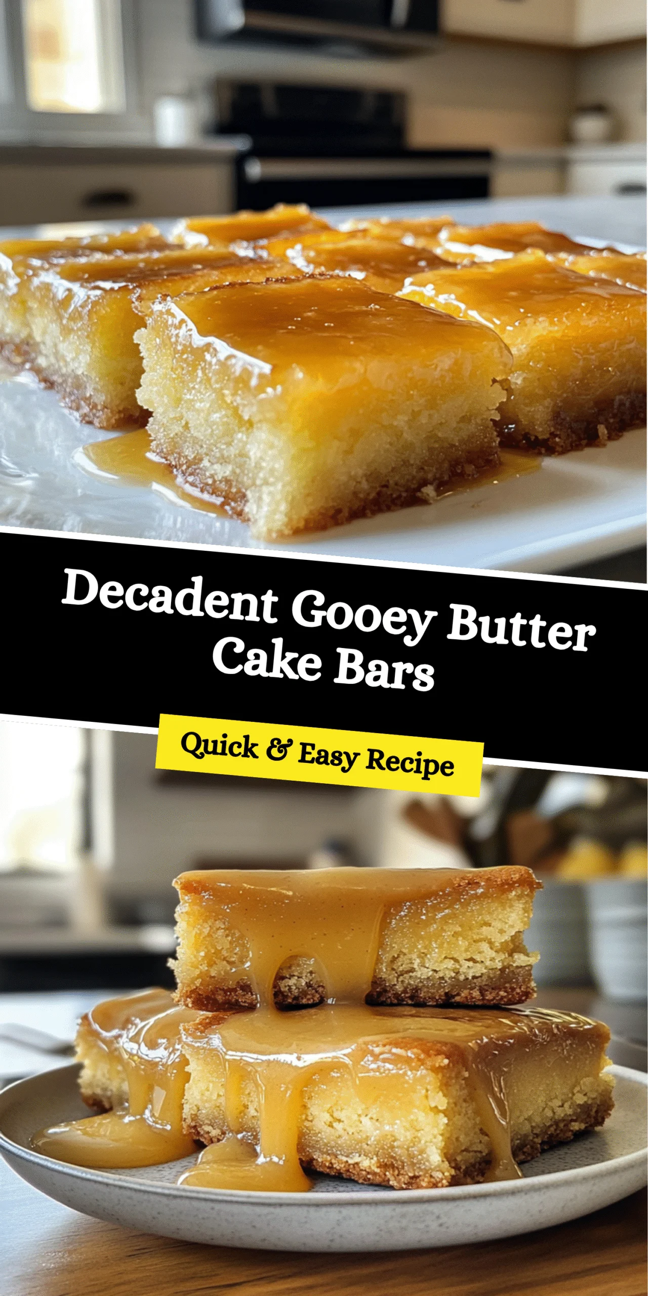 Decadent Gooey Butter Cake Bars
