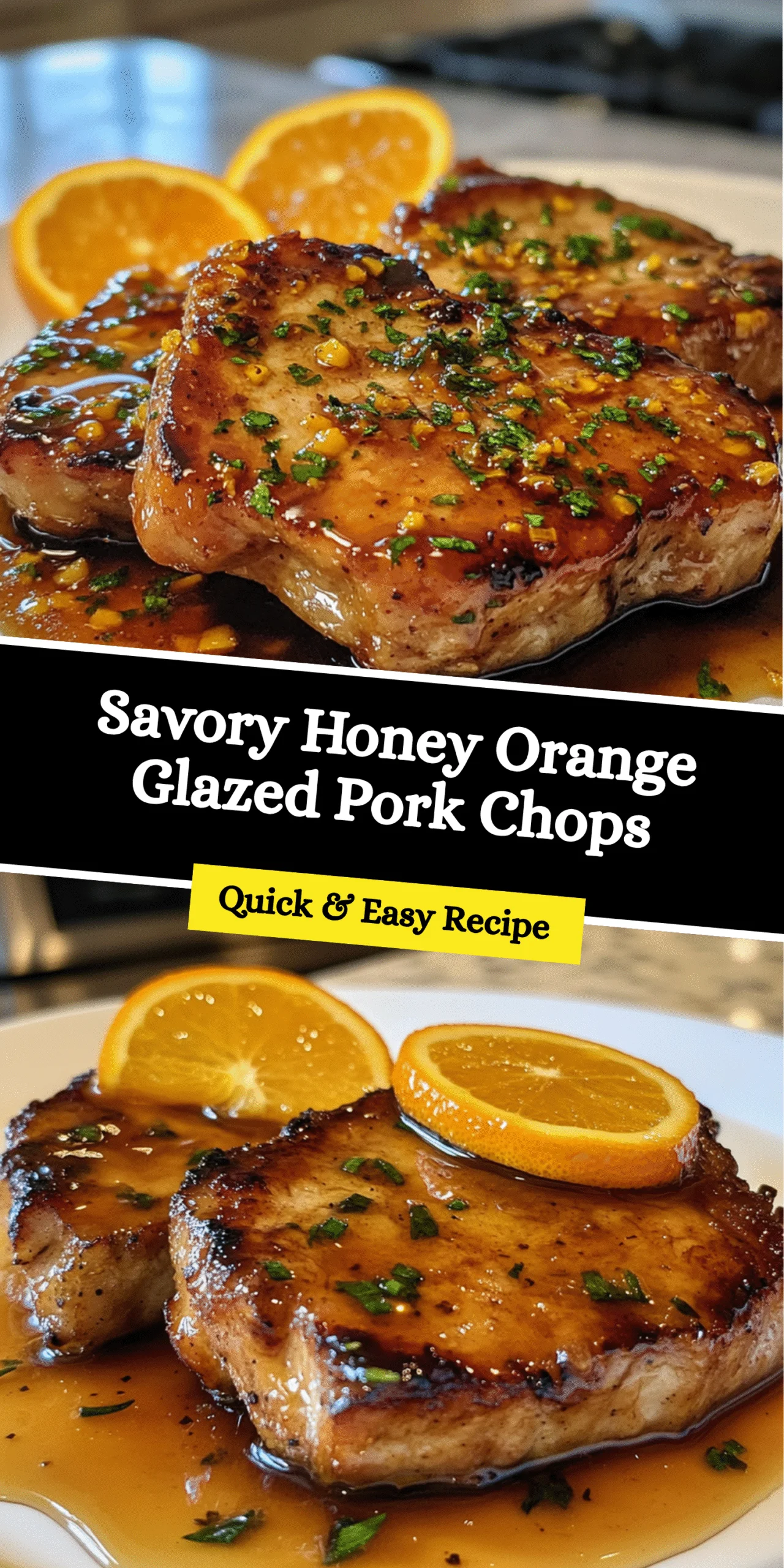 Savory Honey Orange Glazed Pork Chops