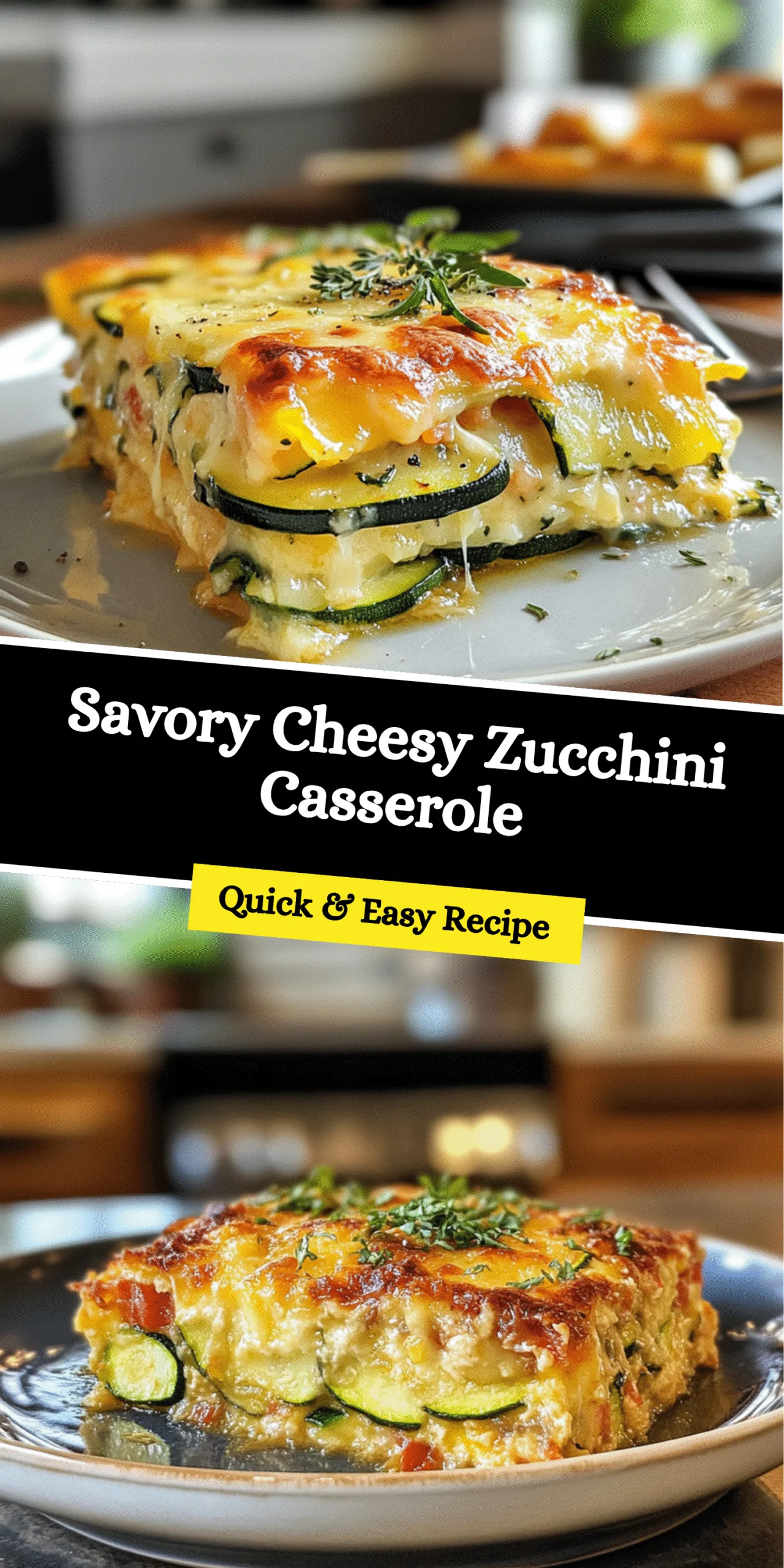 Savory Cheesy Zucchini Casserole