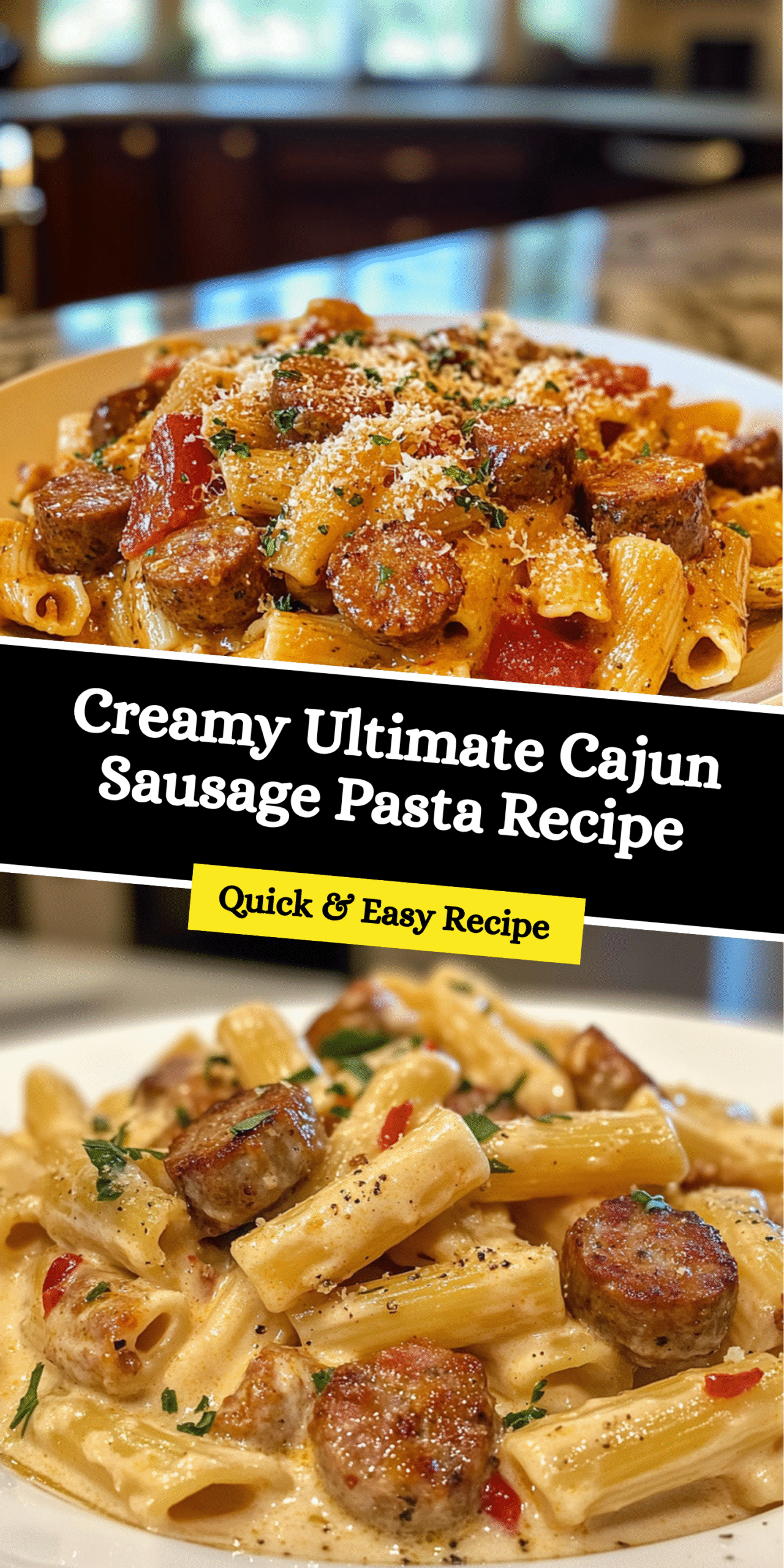 Creamy Ultimate Cajun Sausage Pasta Recipe