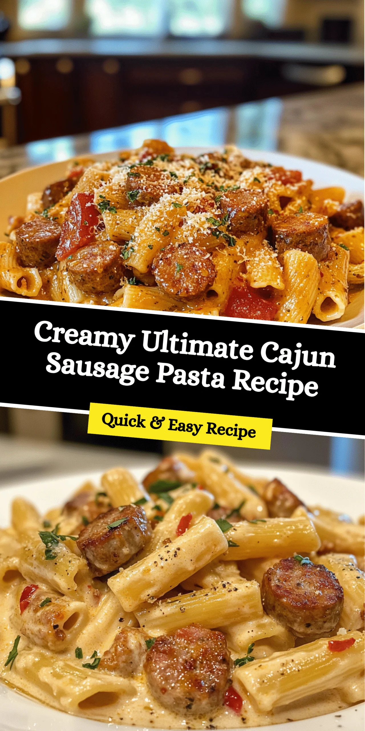 Creamy Ultimate Cajun Sausage Pasta Recipe