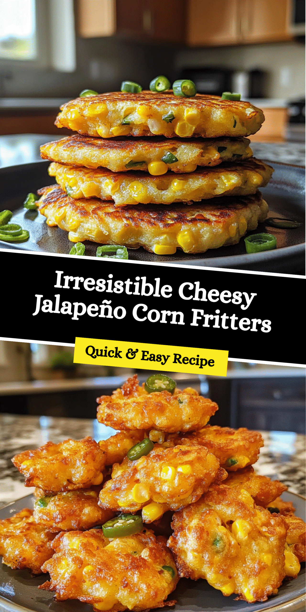 Irresistible Cheesy Jalapeño Corn Fritters