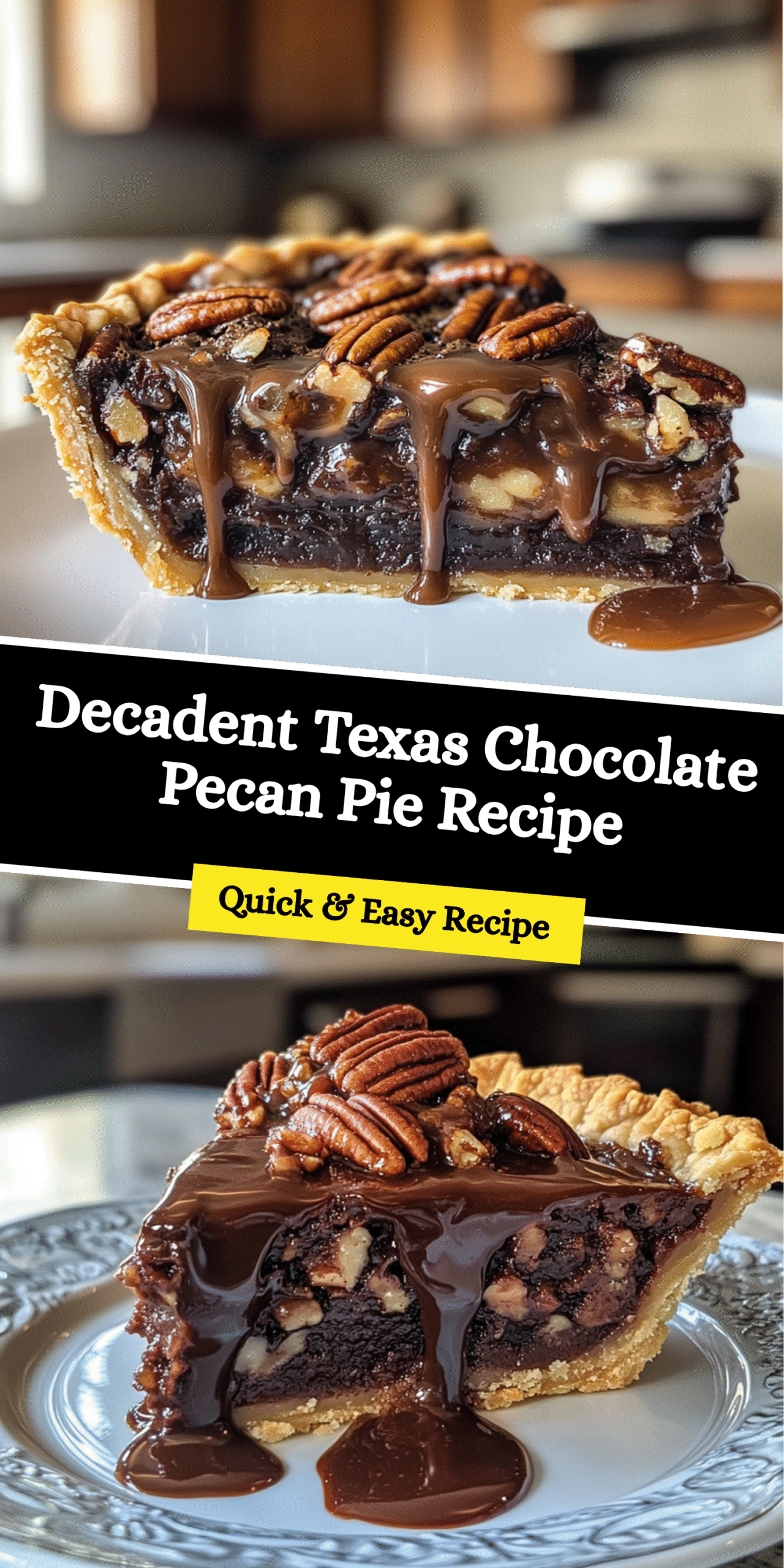 Decadent Texas Chocolate Pecan Pie Recipe