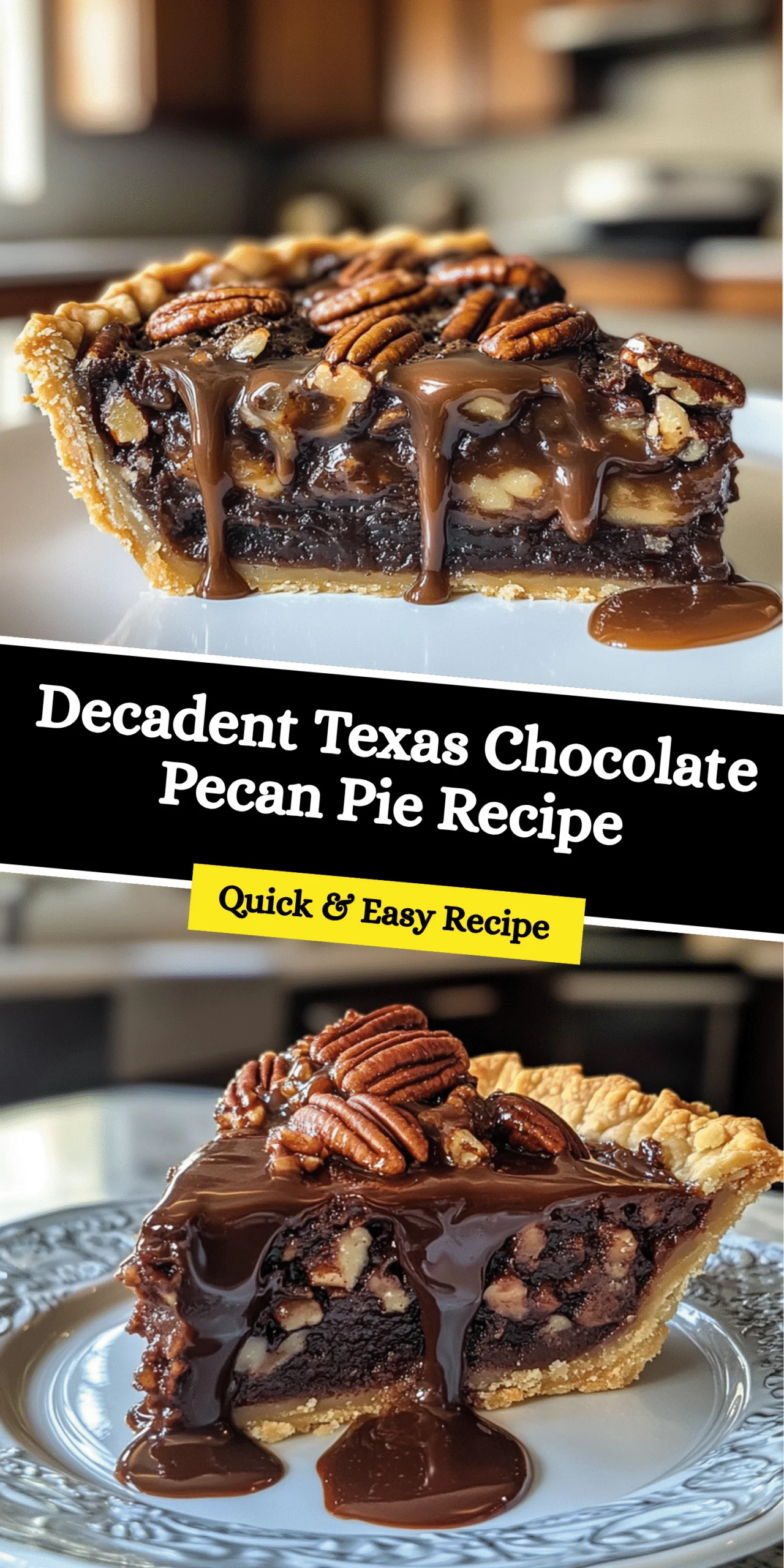 Decadent Texas Chocolate Pecan Pie Recipe