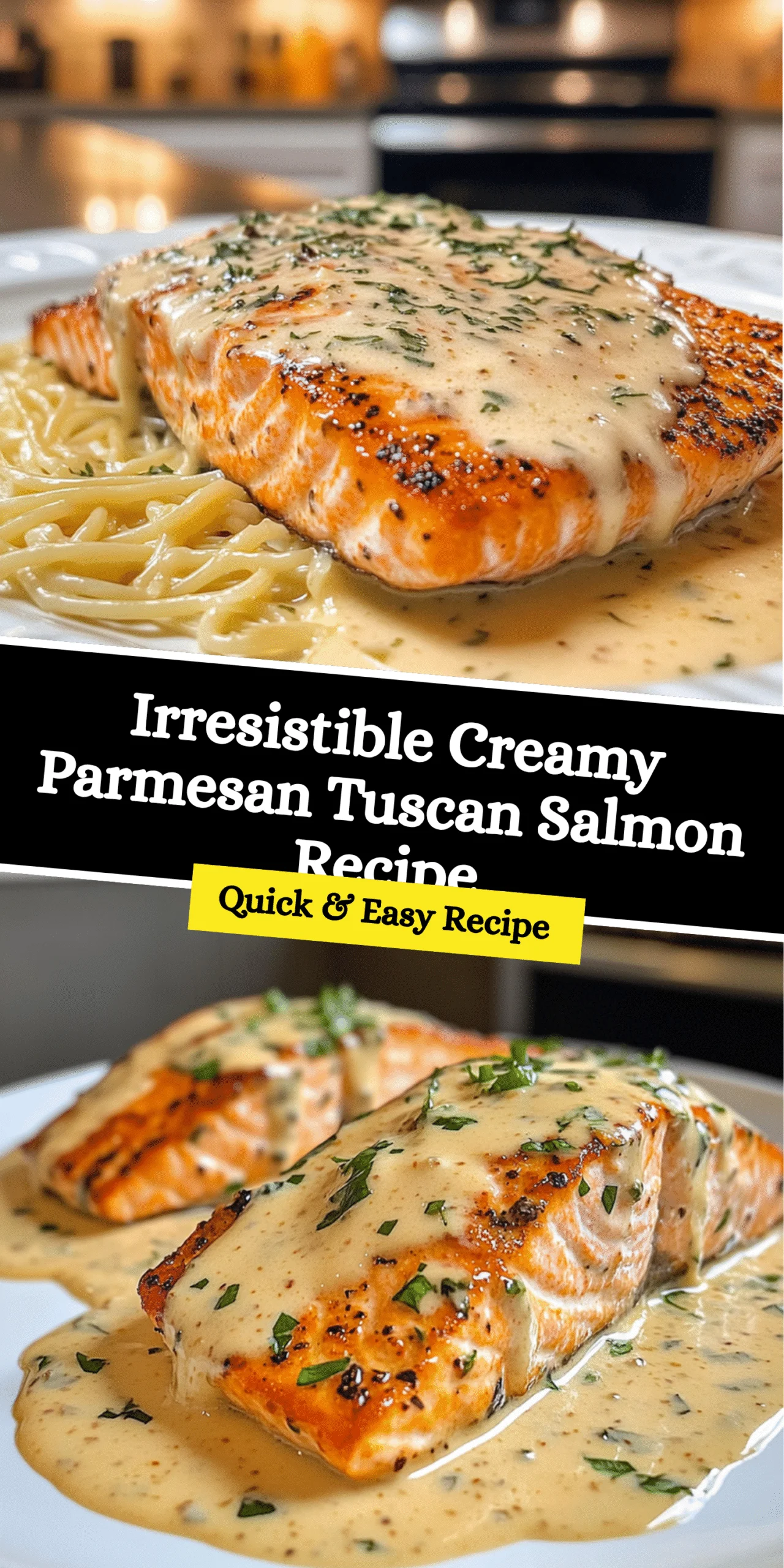 Irresistible Creamy Parmesan Tuscan Salmon Recipe
