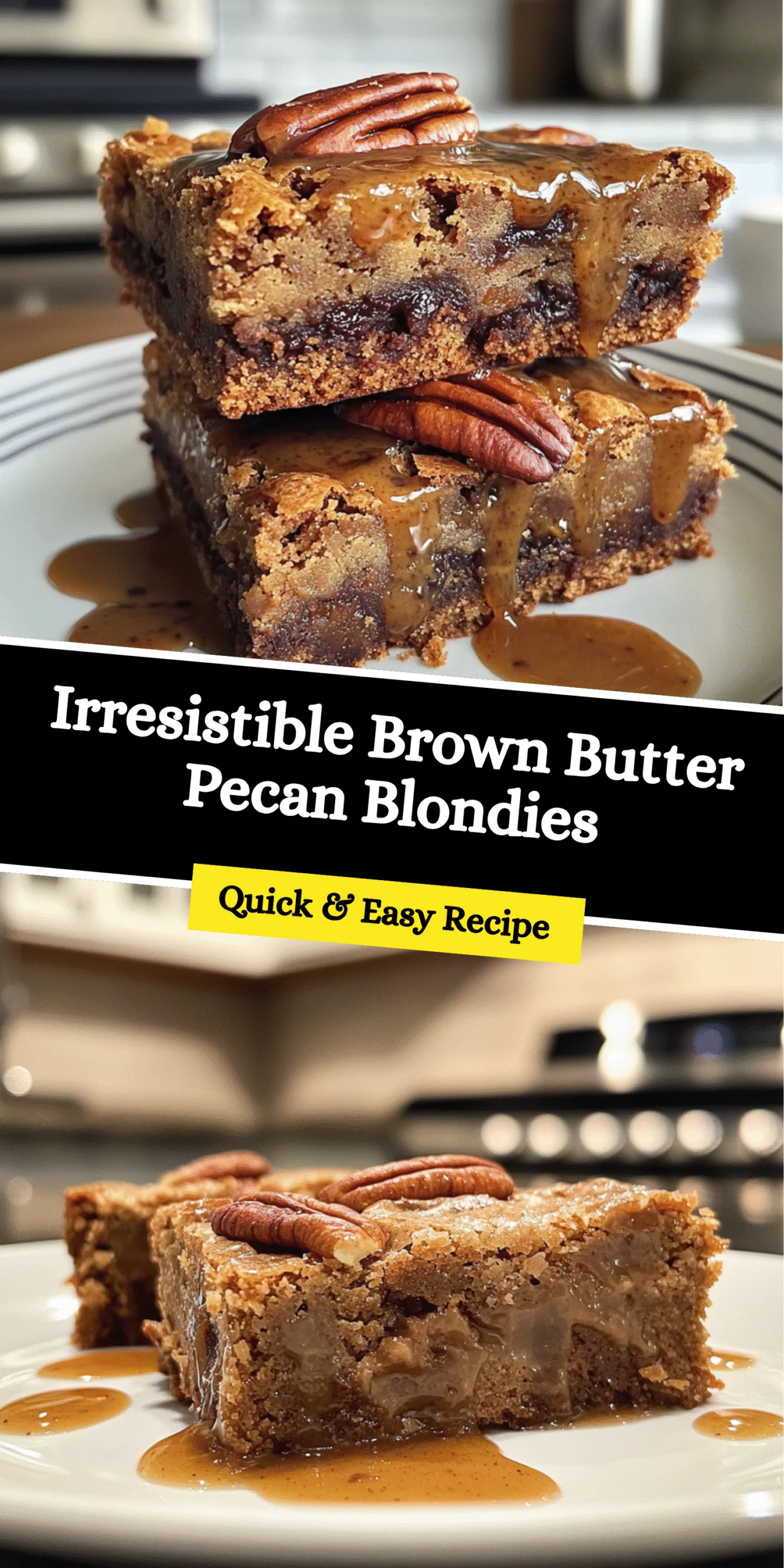 Irresistible Brown Butter Pecan Blondies