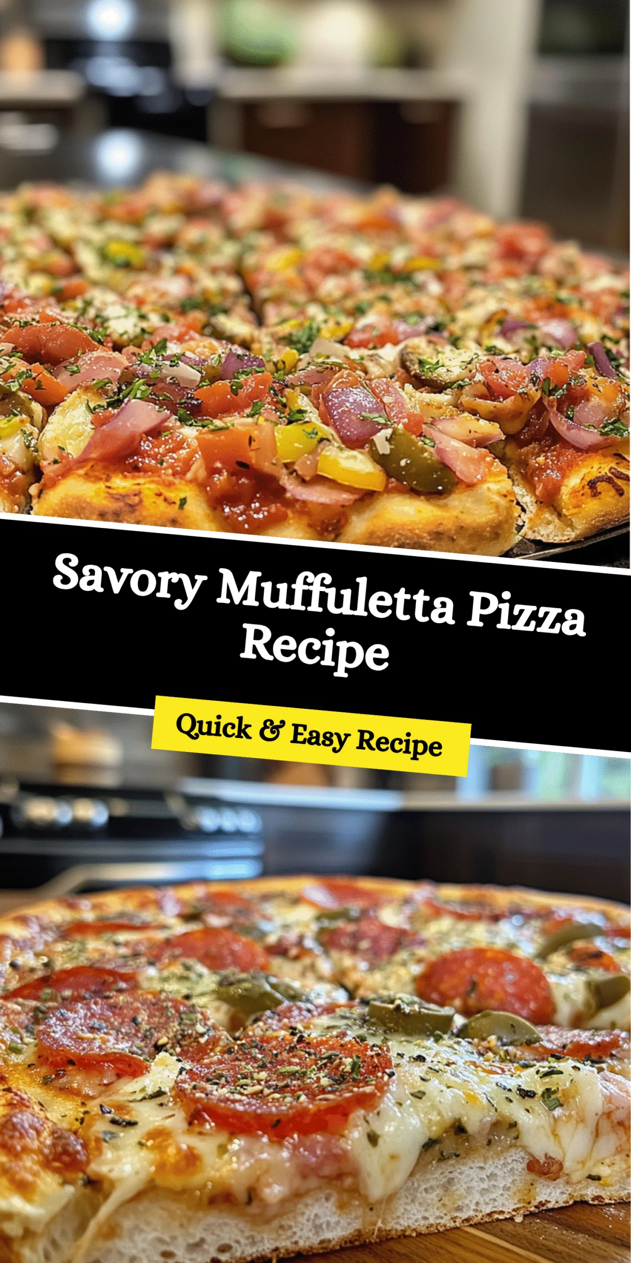 Savory Muffuletta Pizza Recipe