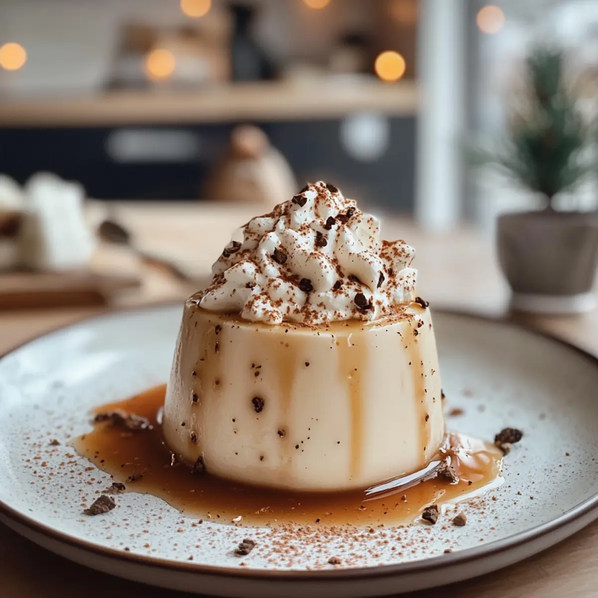 Creamy Eggnog Panna Cotta with Nutmeg Whipped Cream