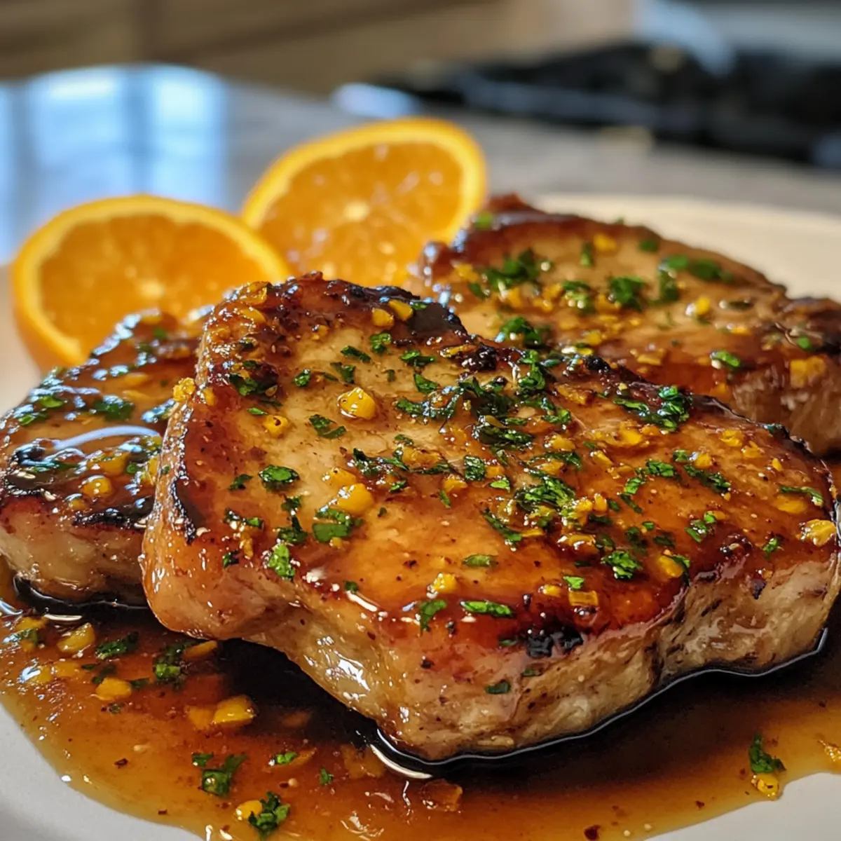 Savory Honey Orange Glazed Pork Chops