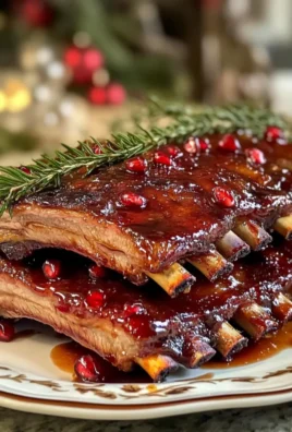 Succulent Pomegranate-Glazed Christmas Ribs