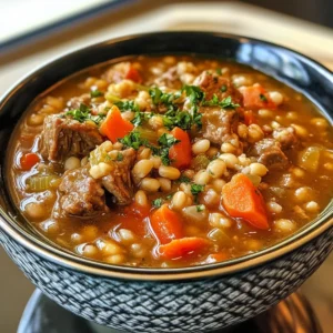 Savory Instant Pot Beef Barley Soup