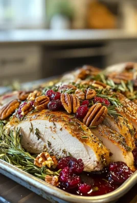 Juicy Sheet Pan Herb Roasted Turkey and Cranberry Pecan Recipe