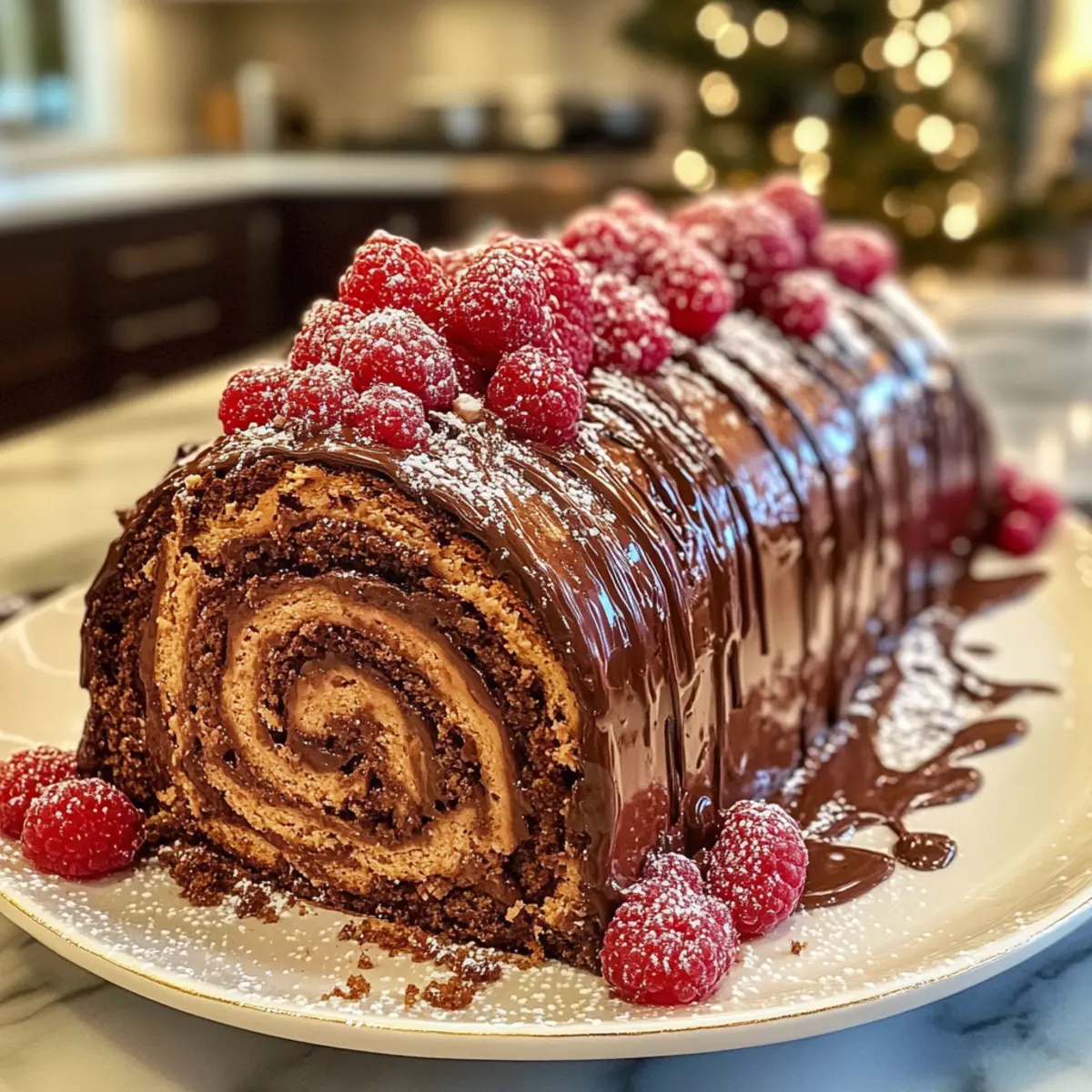 Decadent Chocolate Yule Log (Bûche de Noël)