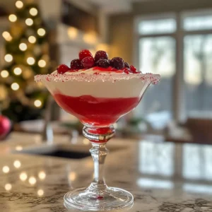 Festive White Christmas Cranberry Margarita