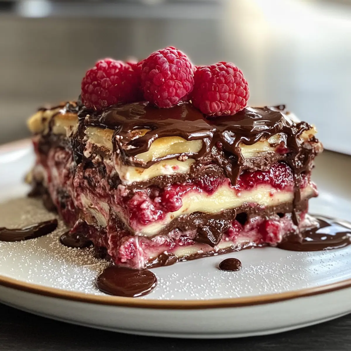 Decadent Raspberry Chocolate Lasagna