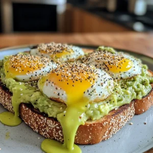 Creamy Avocado Egg Toast with Everything Bagel Seasoning