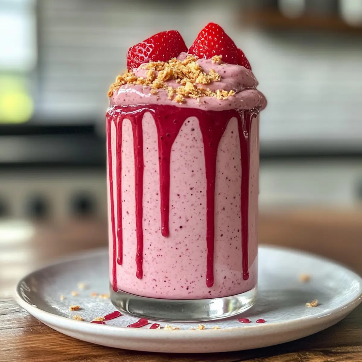 Creamy Keto Strawberry Cheesecake Smoothie