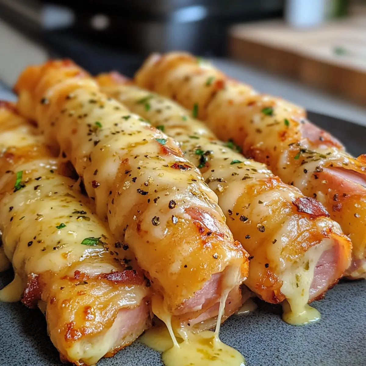 Savory Ham and Cheese Sticks
