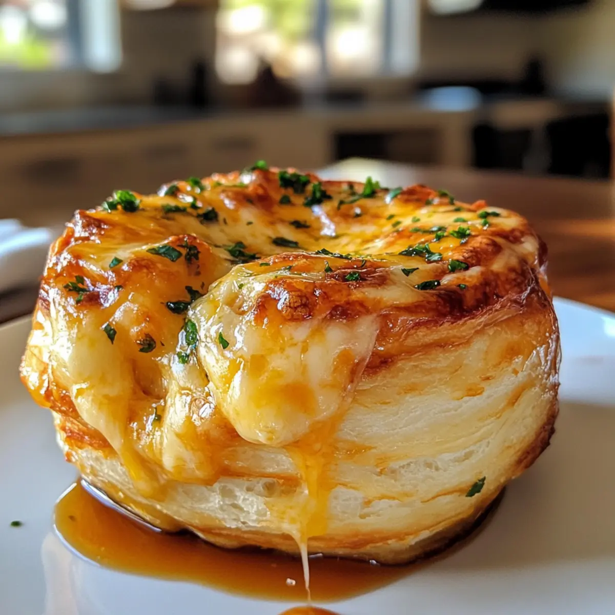 Irresistible Cheesy Garlic Cruffin