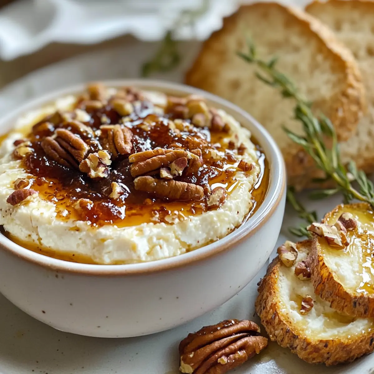 Creamy Baked Feta Dip with Fig Jam and Pecans
