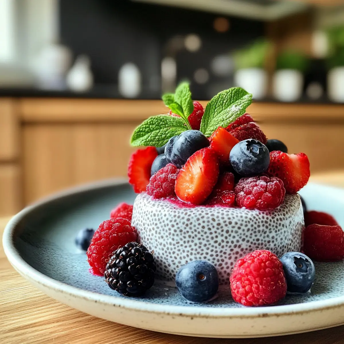 Creamy Chia Seed Pudding with Fresh Berries