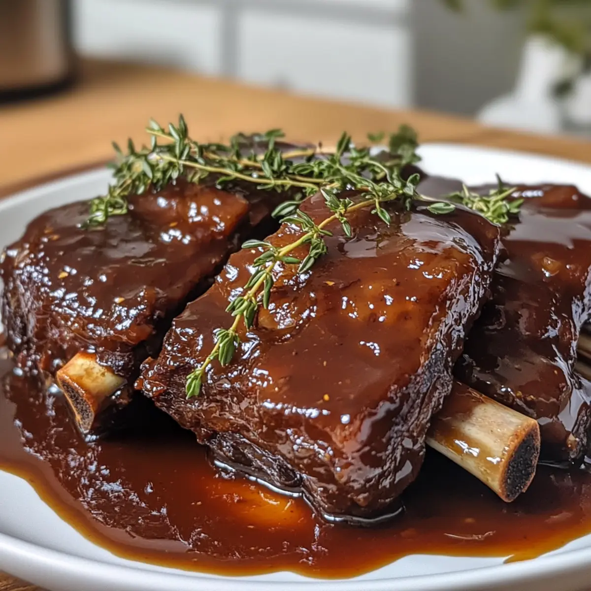 Tender Braised Short Ribs with Rich Red Wine Sauce