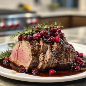 Savory Cranberry Balsamic Roast Beef Recipe