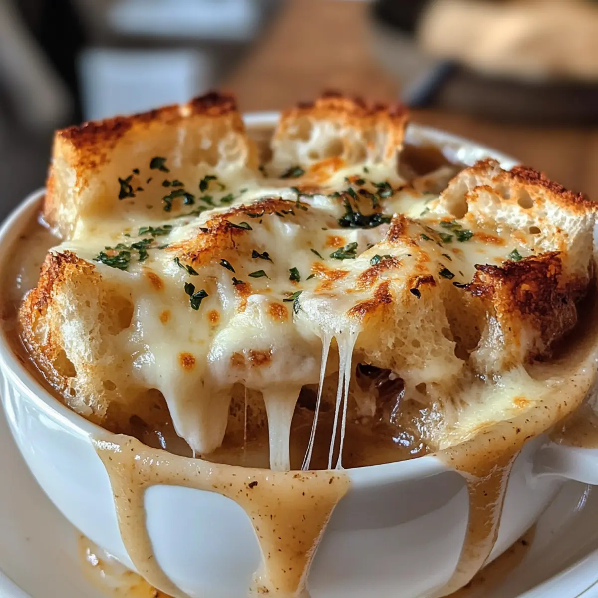 Savory Italian Onion Soup with Creamy Fontina