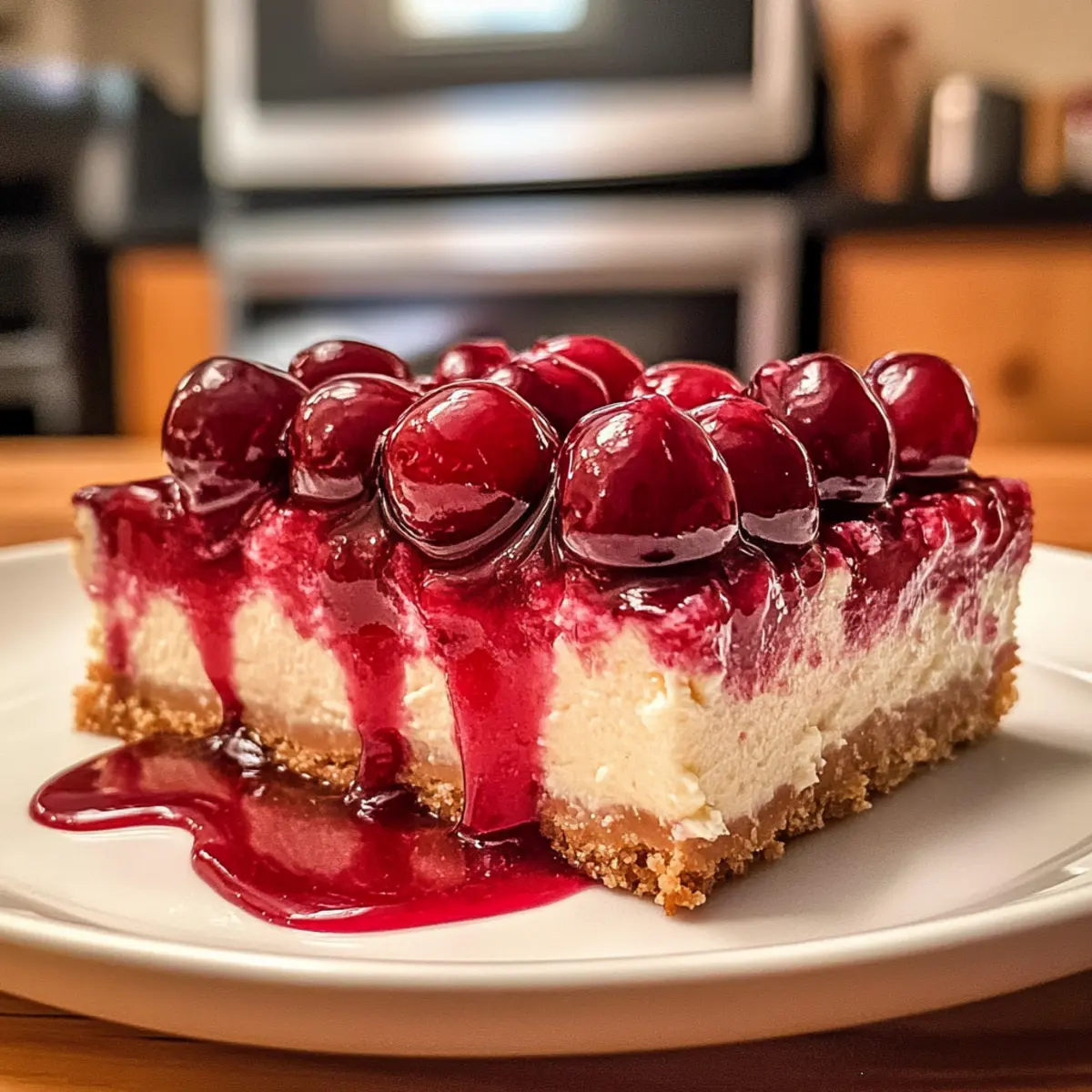 Creamy Cherry Cheesecake Bars
