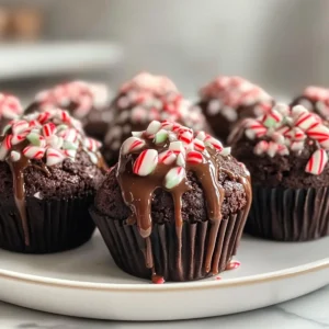 Irresistible Candy Cane Brownie Bombs