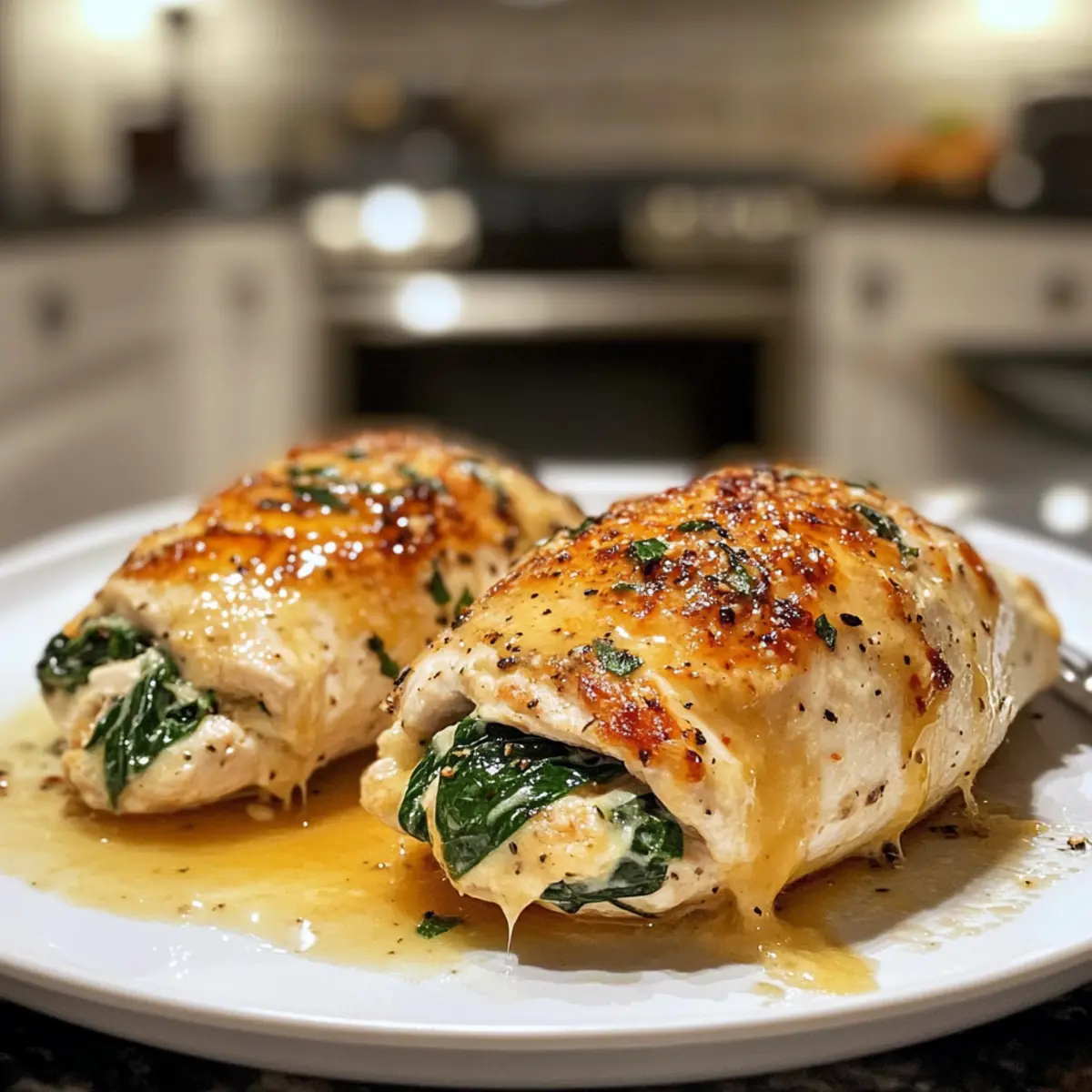 Savory Baked Stuffed Chicken Breasts with Spinach and Cheese