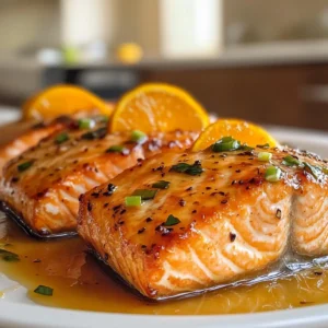 Zesty Orange Ginger Glazed Salmon