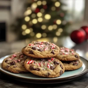 Decadent Peppermint Chocolate Chip Cookies