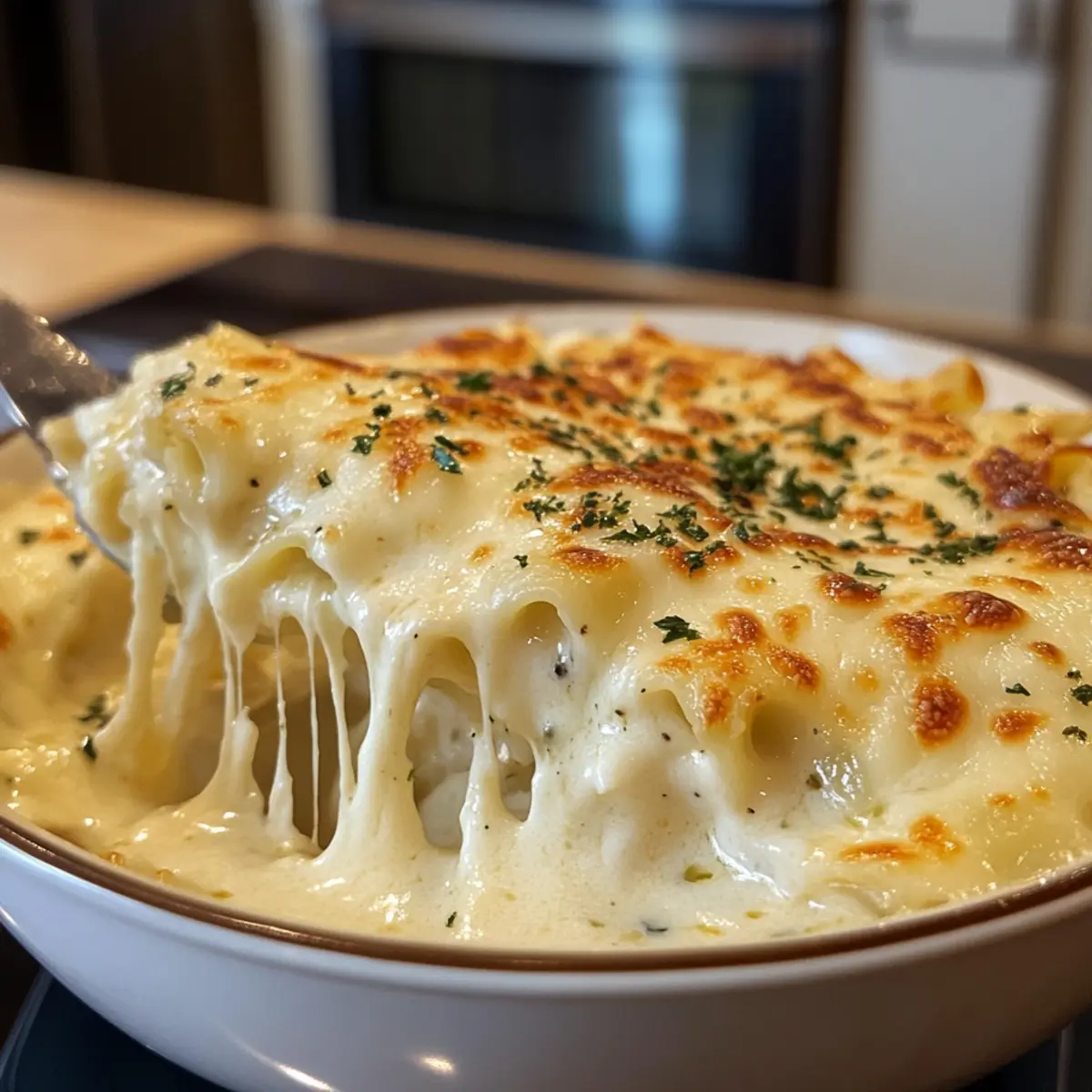 Decadent Creamy Alfredo Lasagna Soup