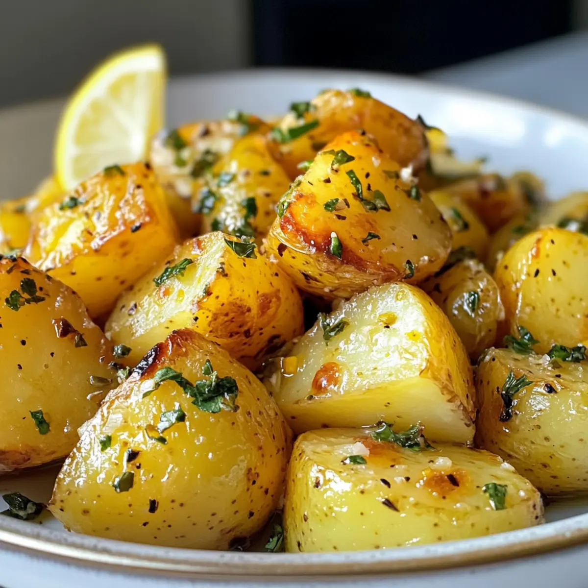 Zesty Greek-Style Lemon Potatoes with Garlic and Oregano