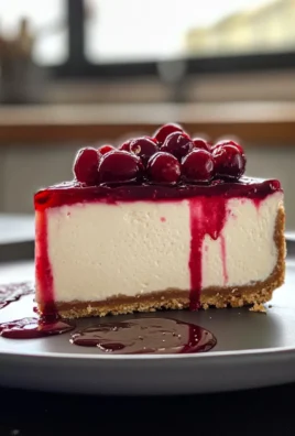 Decadent Cranberry White Chocolate Cheesecake