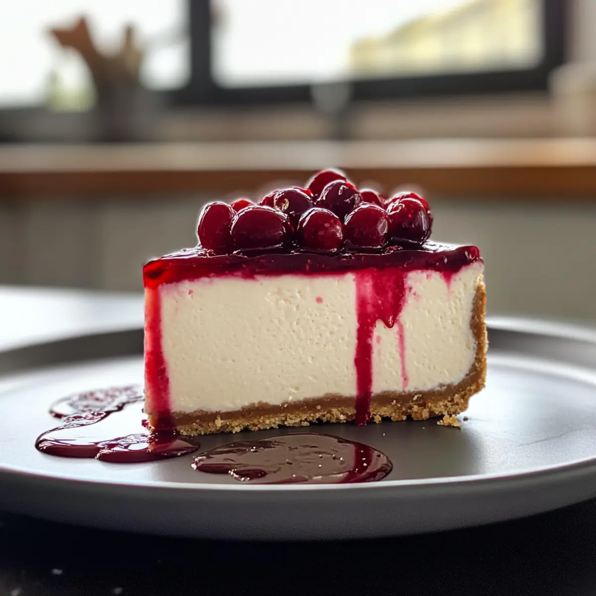 Decadent Cranberry White Chocolate Cheesecake