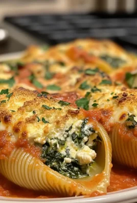 Creamy Spinach and Ricotta Stuffed Shells
