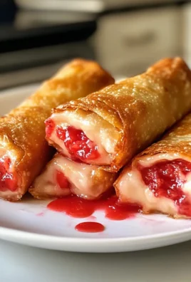 Decadent Strawberry Cheesecake Stuffed Egg Rolls